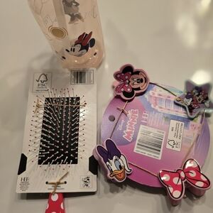 0034-Disney Minnie Mouse Hair Accessory Set - Pink and Purple